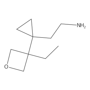 2-[1-(3-Ethyloxetan-3-yl)cyclopropyl]ethan-1-amine结构式