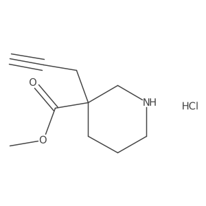 Methyl 3-prop-2-ynylpiperidine-3-carboxylate;hydrochloride Structure