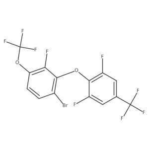 1-Bromo-2-[2,6-difluoro-4-(trifluoromethyl)phenoxy]-3-fluoro-4-(trifluoromethoxy)benzene结构式
