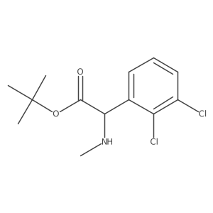 Tert-butyl 2-(2,3-dichlorophenyl)-2-(methylamino)acetate结构式