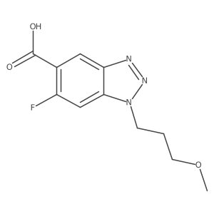 6-fluoro-1-(3-methoxypropyl)-1H-1,2,3-benzotriazole-5-carboxylic acid Structure