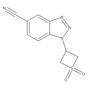 1-(1,1-Dioxidothietan-3-yl)-1H-benzo[d][1,2,3]triazole-5-carbonitrile Structure