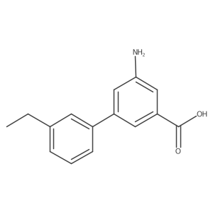 5-Amino-3'-ethyl-biphenyl-3-carboxylic acid结构式