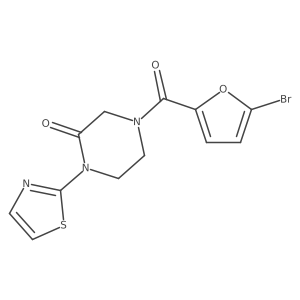 4-(5-Bromofuran-2-carbonyl)-1-(1,3-thiazol-2-yl)piperazin-2-one结构式