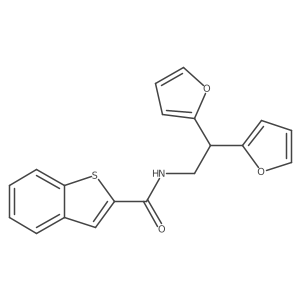 N-[2,2-bis(furan-2-yl)ethyl]-1-benzothiophene-2-carboxamide结构式