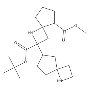 2-(tert-Butyl) 5-methyl (5R)-1,1'-diaza[2,6'-bispiro[3.4]octane]-2,5-dicarboxylate Structure