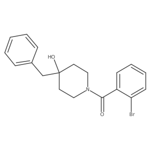 (4-Benzyl-4-hydroxypiperidin-1-yl)(2-bromophenyl)methanone Structure