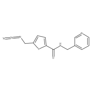5-(azidomethyl)-N-[(pyridin-3-yl)methyl]thiophene-2-carboxamide结构式