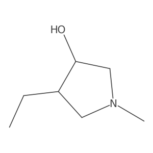 trans-4-Ethyl-1-methyl-pyrrolidin-3-ol Structure