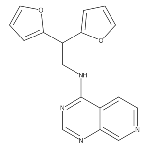 N-[2,2-Bis(furan-2-yl)ethyl]pyrido[3,4-d]pyrimidin-4-amine Structure