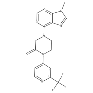 4-(9-Methylpurin-6-yl)-1-[2-(trifluoromethyl)pyridin-4-yl]piperazin-2-one Structure