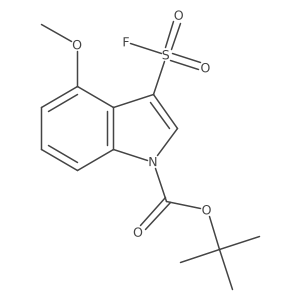 tert-butyl 3-(fluorosulfonyl)-4-methoxy-1H-indole-1-carboxylate结构式
