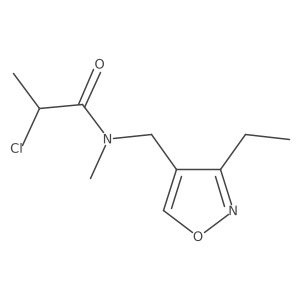 2-Chloro-N-[(3-ethyl-1,2-oxazol-4-yl)methyl]-N-methylpropanamide结构式