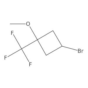 3-Bromo-1-methoxy-1-(trifluoromethyl)cyclobutane Structure