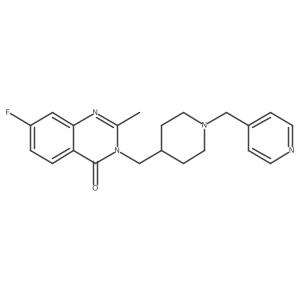 7-Fluoro-2-methyl-3-[[1-(pyridin-4-ylmethyl)piperidin-4-yl]methyl]quinazolin-4-one Structure