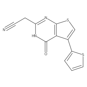 1,4-Dihydro-4-oxo-5-(2-thienyl)thieno[2,3-d]pyrimidine-2-acetonitrile Structure