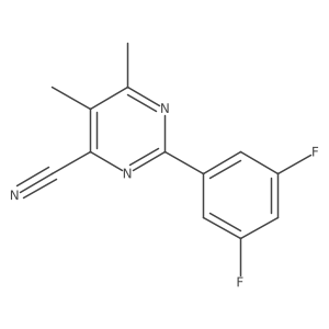 2-(3,5-Difluorophenyl)-5,6-dimethylpyrimidine-4-carbonitrile结构式