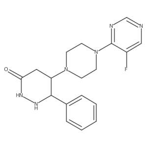 5-[4-(5-Fluoropyrimidin-4-yl)piperazin-1-yl]-6-phenyldiazinan-3-one Structure
