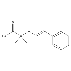 (4E)-2,2-dimethyl-5-phenylpent-4-enoic acid结构式