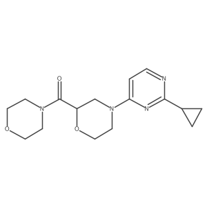 4-(2-Cyclopropylpyrimidin-4-yl)-2-(morpholine-4-carbonyl)morpholine Structure