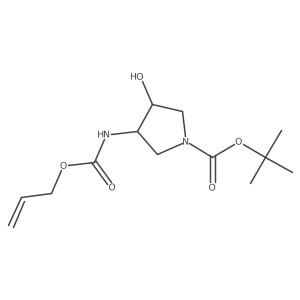 rac-tert-butyl (3R,4S)-3-hydroxy-4-{[(prop-2-en-1-yloxy)carbonyl]amino}pyrrolidine-1-carboxylate Structure