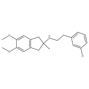 N-[2-(3-chlorophenyl)ethyl]-5,6-dimethoxy-2-methyl-2,3-dihydro-1H-inden-2-amine Structure