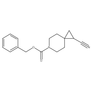 Benzyl 1-cyano-6-azaspiro[2.5]octane-6-carboxylate结构式