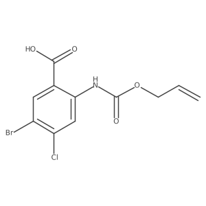 5-Bromo-4-chloro-2-{[(prop-2-en-1-yloxy)carbonyl]amino}benzoic acid结构式