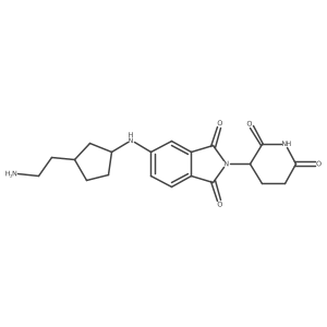 5-{[3-(2-aminoethyl)cyclopentyl]amino}-2-(2,6-dioxopiperidin-3-yl)-2,3-dihydro-1H-isoindole-1,3-dione结构式
