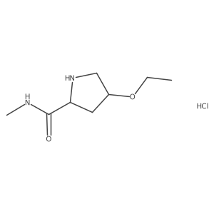 (2S,4R)-4-ethoxy-N-methylpyrrolidine-2-carboxamide hydrochloride Structure