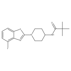 N-[1-(4-fluoro-1,3-benzothiazol-2-yl)piperidin-4-yl]-2,2-dimethylpropanamide Structure