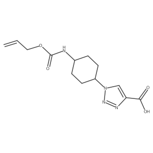 1-[(1s,4s)-4-{[(prop-2-en-1-yloxy)carbonyl]amino}cyclohexyl]-1H-1,2,3-triazole-4-carboxylic acid结构式