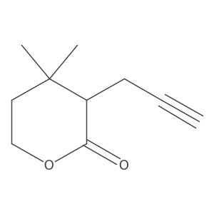 4,4-Dimethyl-3-(prop-2-yn-1-yl)oxan-2-one结构式