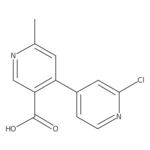 2'-Chloro-6-methyl[4,4'-bipyridine]-3-carboxylic acid结构式
