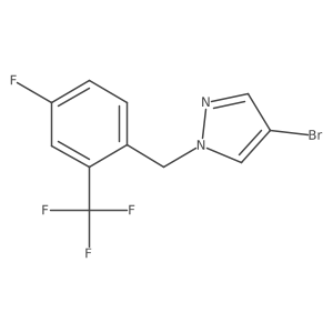 4-Bromo-1-(4-fluoro-2-(trifluoromethyl)benzyl)-1H-pyrazole结构式