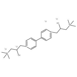 1,1'-Bis(2-hydroxy-3-(trimethylammonio)propyl)-[4,4'-bipyridine]-1,1'-diium chloride结构式