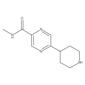 N-Methyl-5-(1-piperazinyl)-2-pyrazinecarboxamide Structure