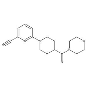 6-[4-(Morpholine-4-carbonyl)piperidin-1-yl]pyridine-2-carbonitrile Structure