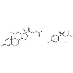 Sulfacetamide sodium and prednisolone acetate结构式