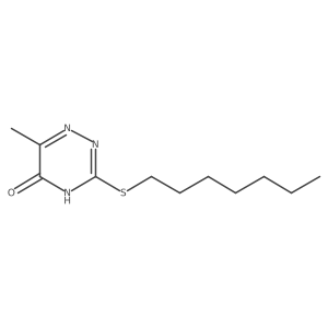 3-(Heptylsulfanyl)-6-methyl-1,2,4-triazin-5-ol结构式
