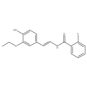 N'-(3-Ethoxy-4-hydroxybenzylidene)-2-fluorobenzohydrazide Structure