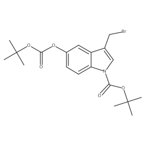 1,1-Dimethylethyl 3-(bromomethyl)-5-[[(1,1-dimethylethoxy)carbonyl]oxy]-1H-indole-1-carboxylate Structure