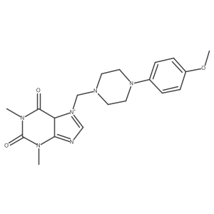 7-[[4-(4-methoxyphenyl)piperazin-1-yl]methyl]-1,3-dimethyl-5H-purin-7-ium-2,6-dione结构式