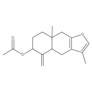 (4aR,6S,8aR)-3,8a-Dimethyl-5-methylene-4,4a,5,6,7,8,8a,9-octahydronaphtho[2,3-b]furan-6-yl acetate结构式