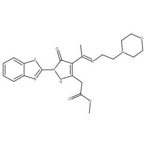 methyl [(4Z)-1-(1,3-benzothiazol-2-yl)-4-(1-{[2-(morpholin-4-yl)ethyl]amino}ethylidene)-5-oxo-4,5-dihydro-1H-pyrazol-3-yl]acetate结构式