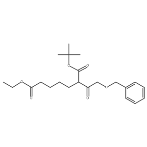 1-O-tert-butyl 7-O-ethyl 2-(2-phenylmethoxyacetyl)heptanedioate结构式