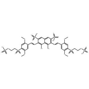 4-Amino-3,6-bis[2-[2,5-dimethoxy-4-[[2-(sulfooxy)ethyl]sulfonyl]phenyl]diazenyl]-5-hydroxy-2,7-naphthalenedisulfonic acid Structure