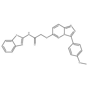 N-(benzo[d]thiazol-2-yl)-2-((3-(4-methoxyphenyl)-[1,2,4]triazolo[4,3-b]pyridazin-6-yl)thio)acetamide Structure