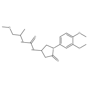 1-[1-(3,4-Dimethoxyphenyl)-5-oxopyrrolidin-3-yl]-3-(1-methoxypropan-2-yl)urea Structure