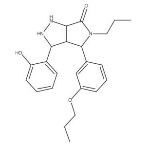 3-(2-Hydroxyphenyl)-4-(3-propoxyphenyl)-5-propyl-1,2,3,3a,4,6a-hexahydropyrrolo[3,4-c]pyrazol-6-one结构式